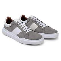 Belvedere Sneaker Suede Leather Olivier Pewter White Shoes image 3