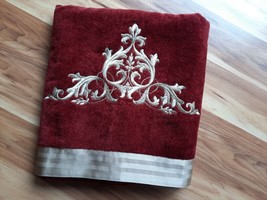 Avanti Monaco Bath Towel 50&quot; x 27&quot; Cotton Brick Color ~ New! - $27.67