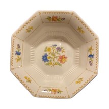 Nikko Classic Collection MAGENTA 6-Cereal Bowls Octagonal White Floral Japan - £45.77 GBP