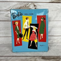Vintage 1961 Mattel Barbie Ponytail Doll Blue Vinyl Case Retro - $24.99