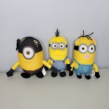 Minions Plush Despicable Me Lot Of 3 Pirate Minion Kevin Minion Pig Minion - £11.15 GBP