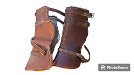 Protective Horse Boots Leather Fleece USED - $14.99