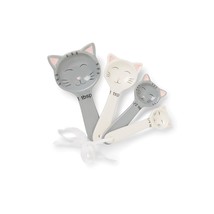 Fox Run Cute Cat Little Kittens Ceramic Measuring Spoon Set, 6 x 3 x 2.25 inches - £22.44 GBP