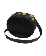 Franco Bellini black satin round shoulder/evening bag Italy - $2,226.15 MXN