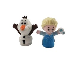 Fisher Price Little People Castle Disney Princess Elsa Olaf Frozen Figure Lot 2 - £5.18 GBP