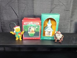 VTG Hallmark Keepsake Light &amp; Motion Christmas Ornaments (Lot of 4) Disney Pooh - £26.37 GBP