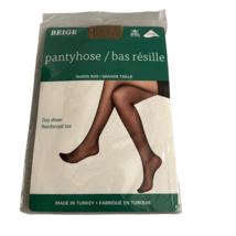 Greenbrier Lycra Beige Nylon Pantyhose Queen Size New Sealed Package Hose - $8.55