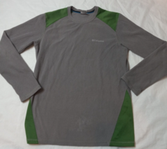 Columbia Mens Small Quarter 1/4 Zip Fleece Gray and Black Sweatshirt - £5.94 GBP