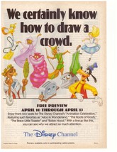 1992 The Disney Channel Cable Pluto Alice in Wonderland Vintage Print Ad 1990s - £4.64 GBP