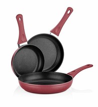 Saflon Titanium Nonstick 3 Piece Fry Pan Set 4mm Forged Aluminum with PF... - £61.88 GBP