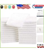 Reinforced Edges &amp; Extra Absorbent - 100% Cotton Washcloths, Pack of 24 - $51.74 CAD