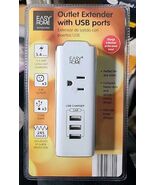 Easy Home Outlet Extender with USB Ports 3.4 Amp White - $15.30