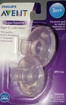 Philips Avent 2-Pack Super Soothie 3 Months+ Pacifiers in Pink BPA Free Binky - £3.53 GBP
