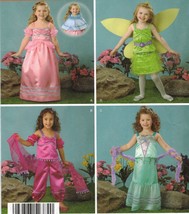 Childs Fairy Princess Tinkerbell Mermaid Halloween Costumes Sew Pattern 3-8 - £11.25 GBP