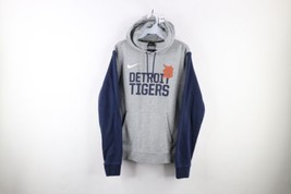 Nike Baseball Mens M Spell Out Detroit Tigers Hoodie Sweatshirt Heather Gray - £38.75 GBP