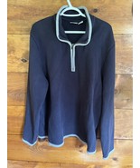 LL Bean Mens X-Large 1/4 Zip Pullover Sweater Blue Cotton - €29,77 EUR