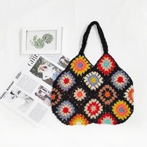 Bohemian Flower Crochet Tote Designer Soft Knitting  Bags for Women 2023  Woven  - £136.63 GBP