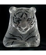 Mats Jonasson Tiger Sculpture 6&quot; Crystal Paperweight Royal Krona 3146 - £65.73 GBP