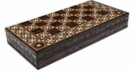 Turkish Backgammon Set, Nacreous Wooden and Leather Covering , Board Game for Fa - £50.59 GBP