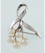 Mikimoto Sterling Silver Vintage Pearl Brooch Nice Condition! - £161.96 GBP