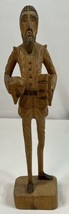 Vtg Spanish Don Quixote Carved Wood Figure Ouro? - $46.71