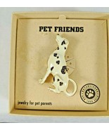 Pet Friend Dalmatian Dog White Black Spotted Puppy Pin Brooch Enamel Jew... - £7.80 GBP