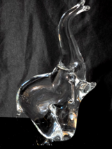 Vintage ENERYDA Swedish Art Glass 8&quot; Elephant Desk Paperweight Lead Crystal - $558.80 MXN