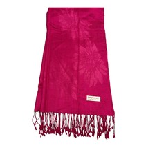 Magenta Floral Pashmina Y2K Silk Blend Shawl Wrap - $22.10