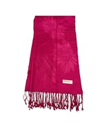 Magenta Floral Pashmina Y2K Silk Blend Shawl Wrap - $480.68 MXN