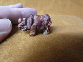 (Y-RHI-501) little RHINOCEROS RED JASPER I love Rhino baby gemstone FIGU... - £6.75 GBP