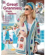 Leisure Arts Great Grannies Made Modern Book Granny Square Crochet Book ... - $40.37 CAD