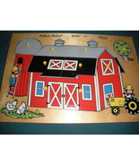 Classic Fisher Price Pick Up &#39;N Peek #501 Barn Wooden Puzzle VG++-EXC (B) - £19.57 GBP