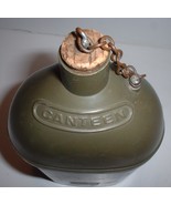 REMCO vintage 1950s toy plastic army water canteen with cork,  - $35.00