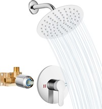 Airuida 8 Inch Shower Faucet Set With Single Function Shower Trim Kit Chrome - £50.27 GBP