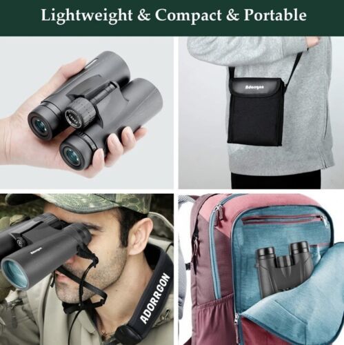 Adorrgon 12x42 HD Binoculars for Adults High Powered with Phone Adapter, Trip Item image 7