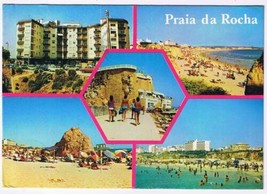 Portugal Postcard Algarve Praia Da Rocha Multi View - £1.66 GBP