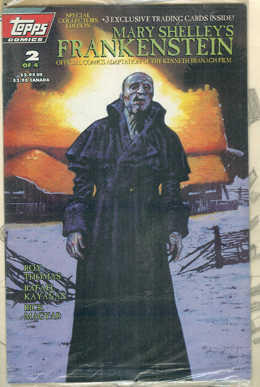 FRANKENSTEIN  #2 FACTORY SEALED WITH TRADING CARD 1994 TOPPS !  MARY SHE... - $2.00