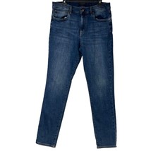 Lucky Brand 412 Athletic Slim Coolmax Jean Dark Blue Denim Slim Logo Stretch 34 - £8.57 GBP