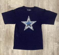 Dallas Cowboys Men&#39;s Size Small History Stats Blue T-Shirt 2 Sided Graphic EUC - £12.70 GBP