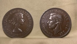 1952 &amp; 1957 Great Britain 1/2 Penny - 2 Nice Coins - See Pictures - £11.87 GBP