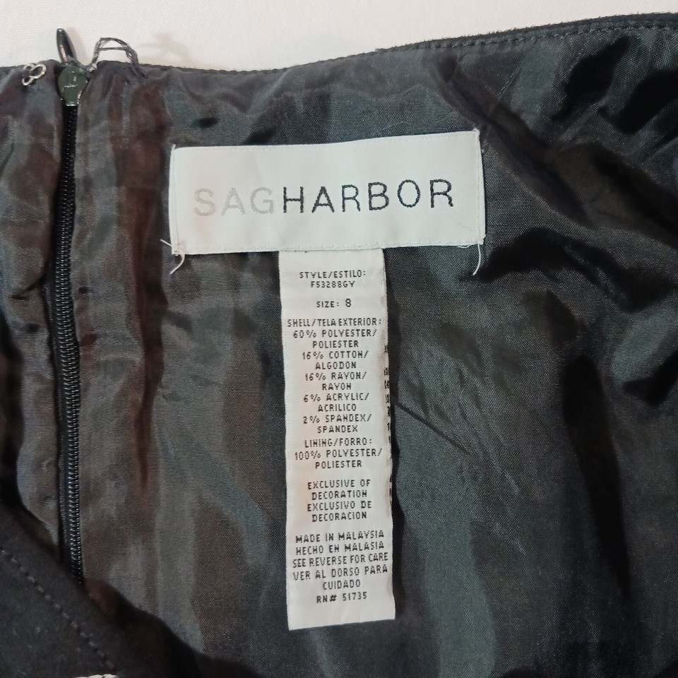 Sag Harbor F53288GY Women's Back Zip A-Line Gray Skirt Size 8 Item image 3
