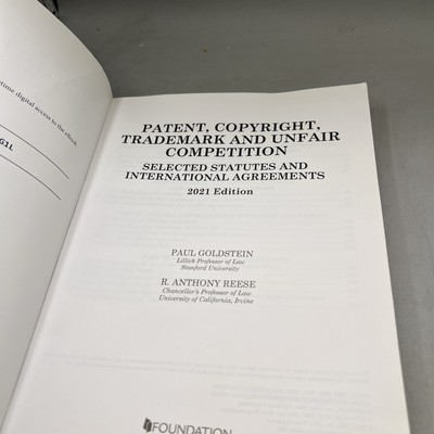 Patent, Copyright, Trademark and Unfair Competition, Selected Statutes 2021 Item image 5