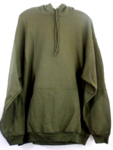 Port &amp; Company Mens Core Fleece Pullover Olive Green Hooded Sweatshirt S... - $23.95