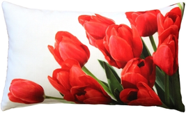 Spring Tulips Throw Pillow 12x19, Complete with Pillow Insert - £33.17 GBP