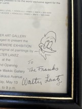 Walter Lantz Woody Woodpecker Drawing Signed Invitation Autograph - £57.07 GBP