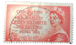 Queen Elizabeth Postage Stamp  coronation her majesty Queen Elizabeth June 1953 - £22.46 GBP