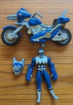 1998 MMPR Power Rangers Lost Galaxy Blue Astro Cycle Motorcycle w Blue Ranger - £13.69 GBP