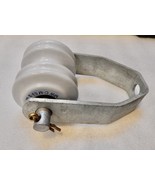 MW Porcelain Spool Insulator 3&quot; C-M 53-3 &amp; Steel A Metal Clamp Bracket N... - $13.99