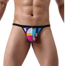 Print Men&#39;s T-Back Thong with Lycra Mesh Fabric - £3.91 GBP