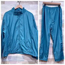 Cabelas Windbreaker Tracksuit Jacket Pants Blue Mesh Lined Womens Plus Size 2XL - $69.29